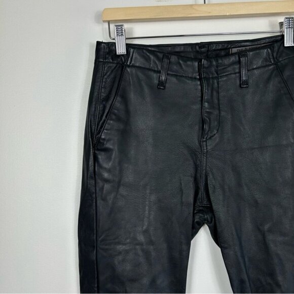 Rag & Bone Pajama Genuine Lamb Leather Black Jogger Pants sz 24 - Picture 3 of 8